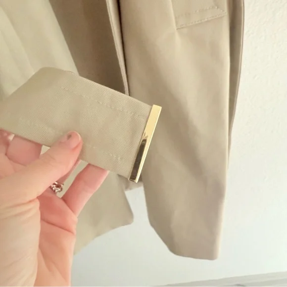 Cuyana Original Classic Belted Khaki Trench Coat Sz S / M Made in Italy - Picture 7 of 14